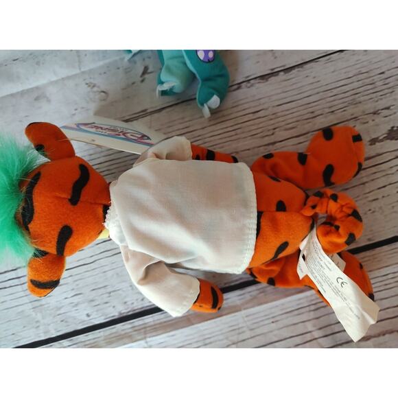 Disney Mini Beanies Plush Dinosaur Eeyore, And Mad Scientist Tigger With Tags - Picture 8 of 11
